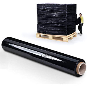 Pallet Wrap Black 500mm x 200m - 23 Micron - Flush Core - 1x Roll Per Pack